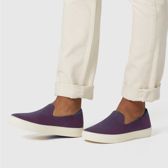 Rothy's The Sneaker Fig Python Purple Slip On, Size 9 - Picture 1 of 9